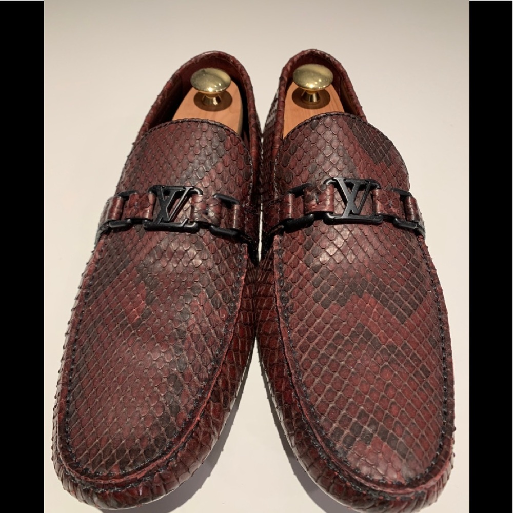 Louis Vuitton Hockenheim Python Loafers Size 12